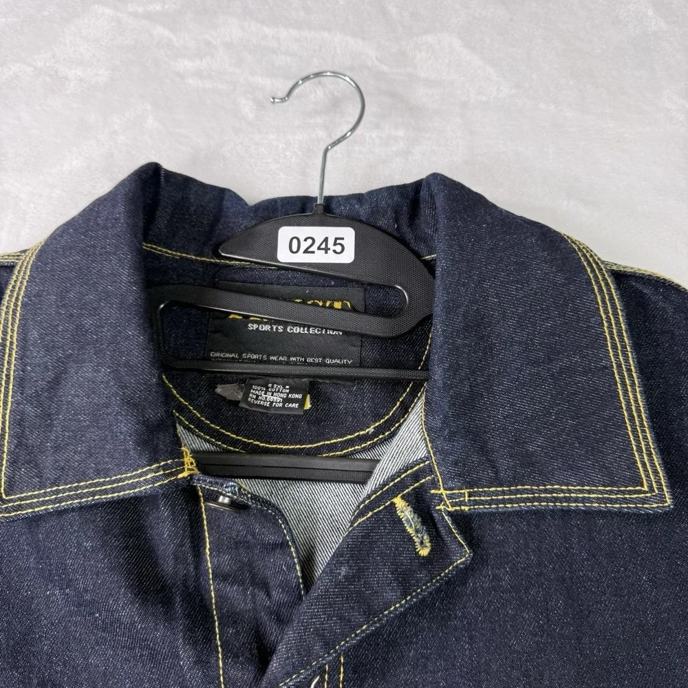 Trust Sports Collection Jean Jacket 2XL Trucker Baggy Y2K‎ Streetwear Fireman
